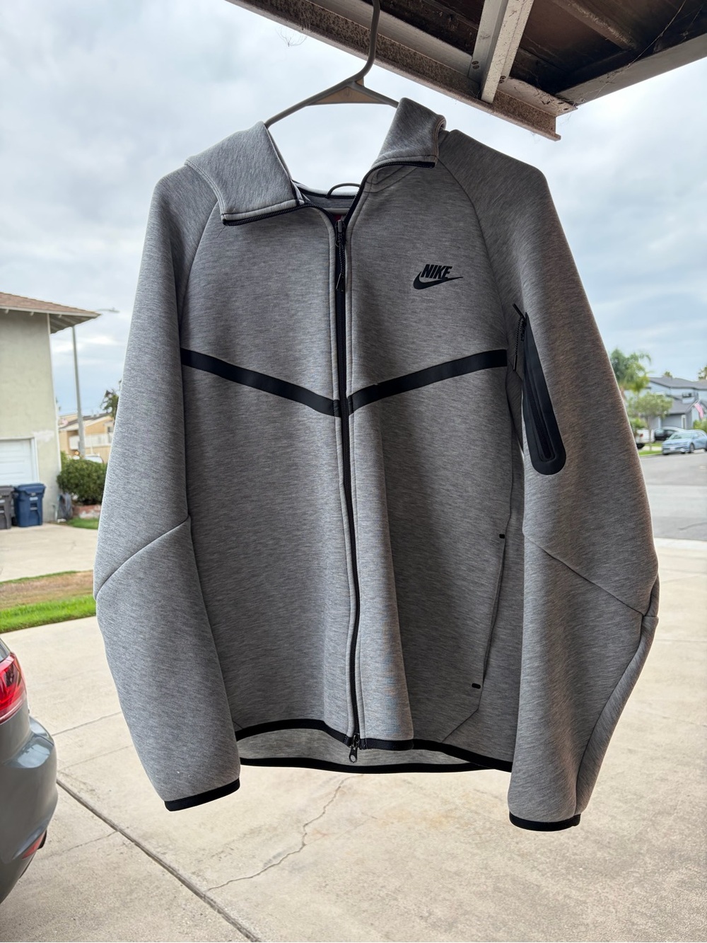 Nike Tech Fleece Full Zip Jacket Gray Black Men’s Medium